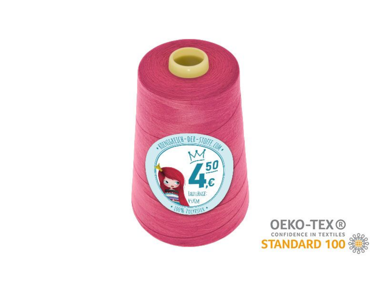 🧵  Overlock Nähgarn - 4570 m - Pink • Rot • Bordeaux • Rosa
