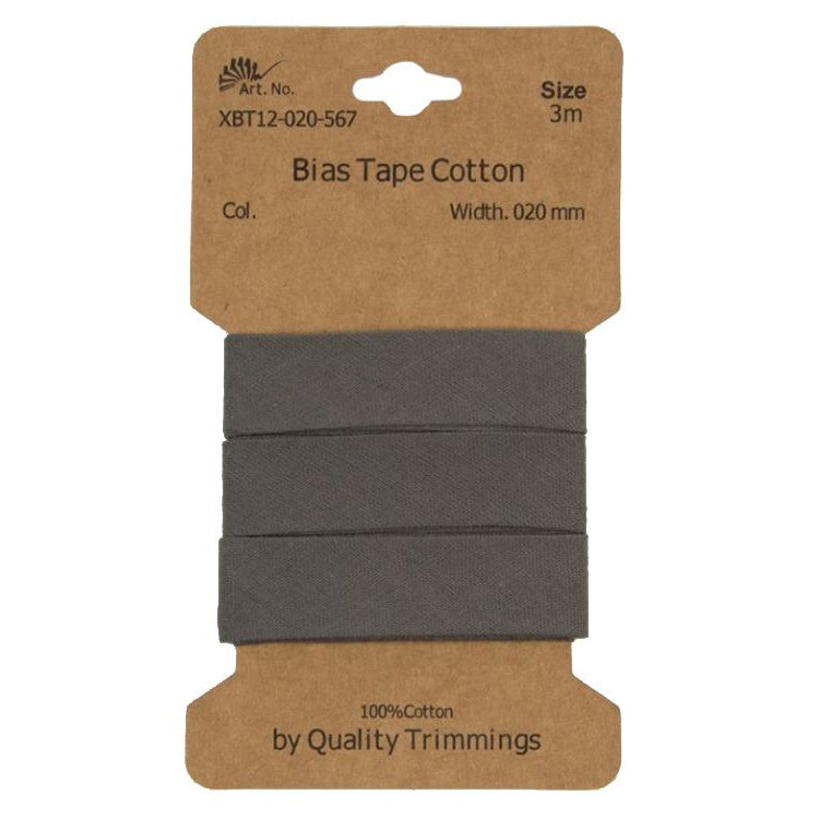 Schrägband/Einfassband Baumwolle gefalzt 20 mm - 3 m Coupon