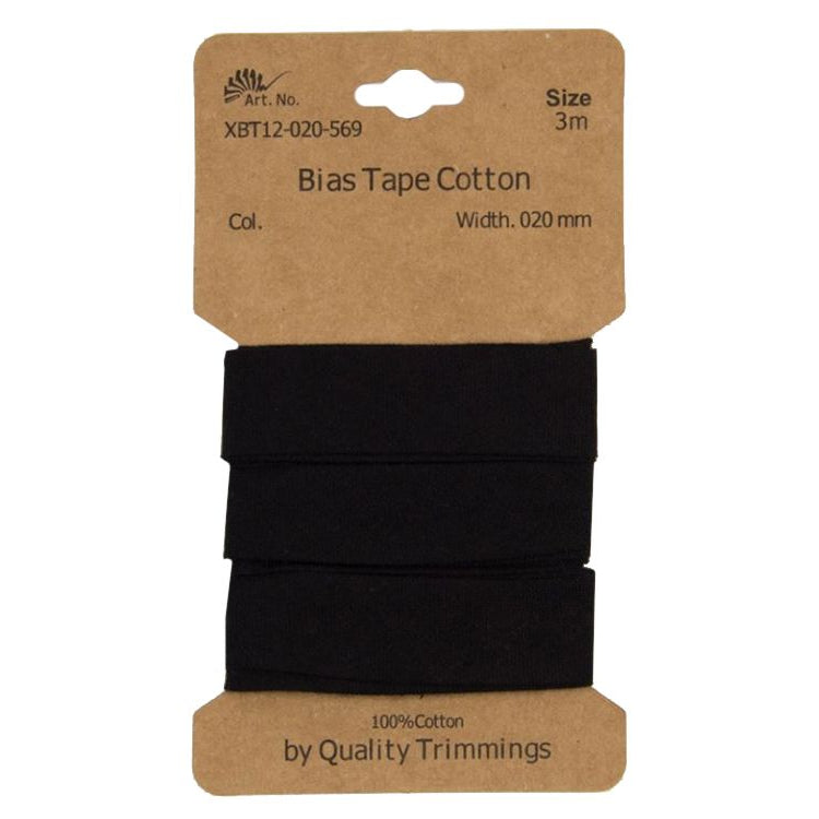 Schrägband/Einfassband Baumwolle gefalzt 20 mm - 3 m Coupon
