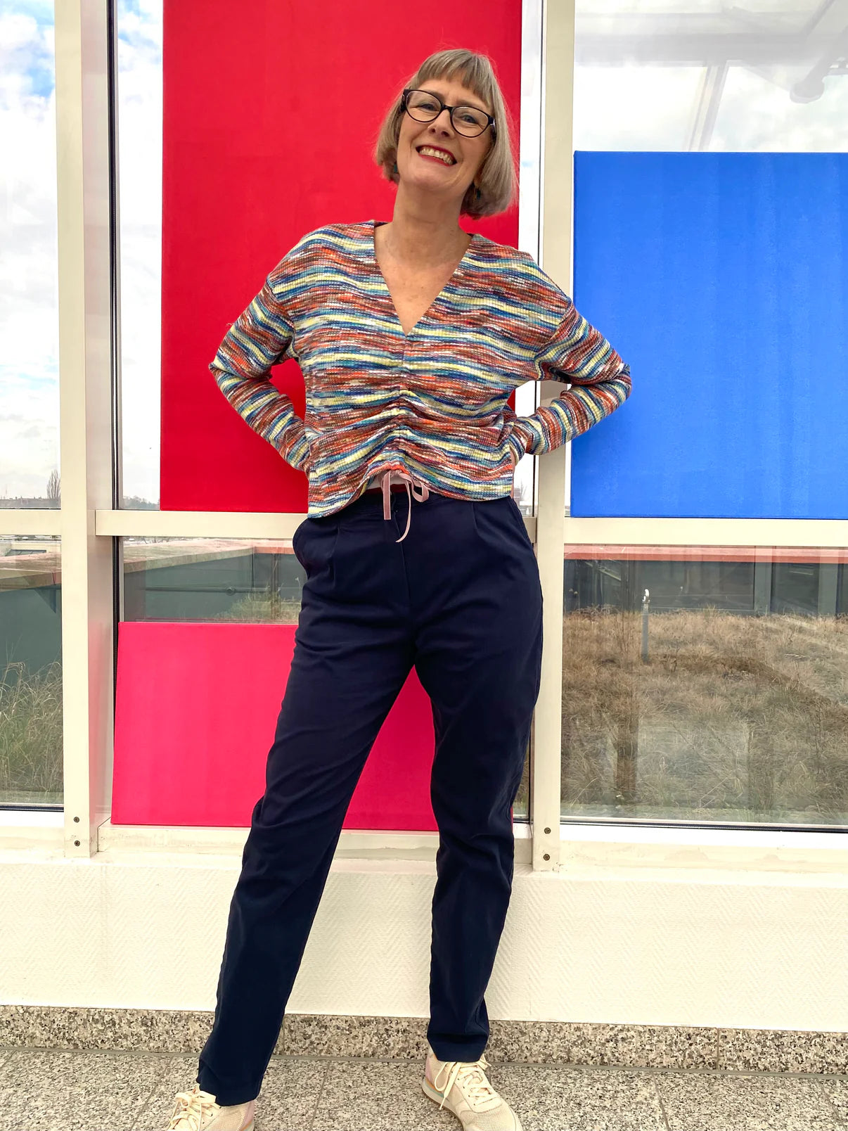 Papierschnittmuster Highwaist Hose Ücke