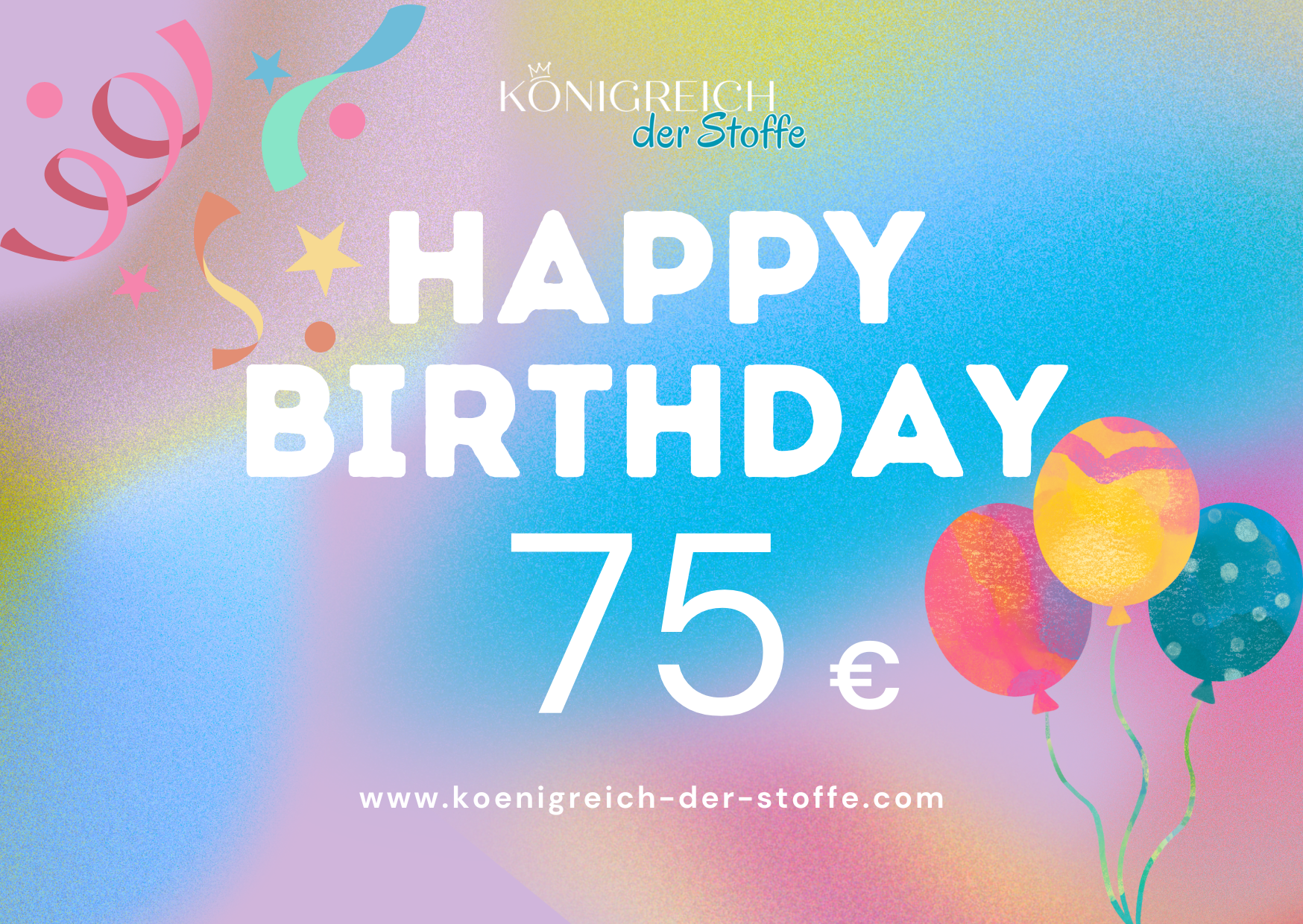 🎉 Geburtstag Gutschein - Königreich der Stoffe