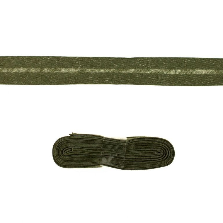 Schrägband/Einfassband Baumwolle gefalzt 20 mm x 3 m Coupon - uni