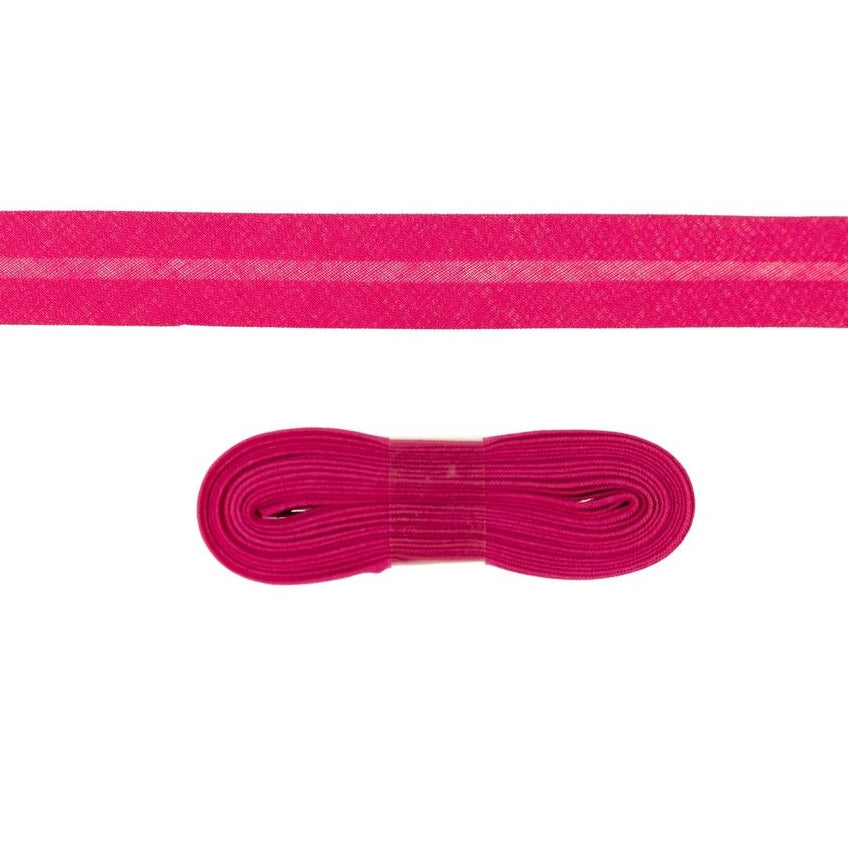 Schrägband/Einfassband Baumwolle gefalzt 20 mm x 3 m Coupon - uni