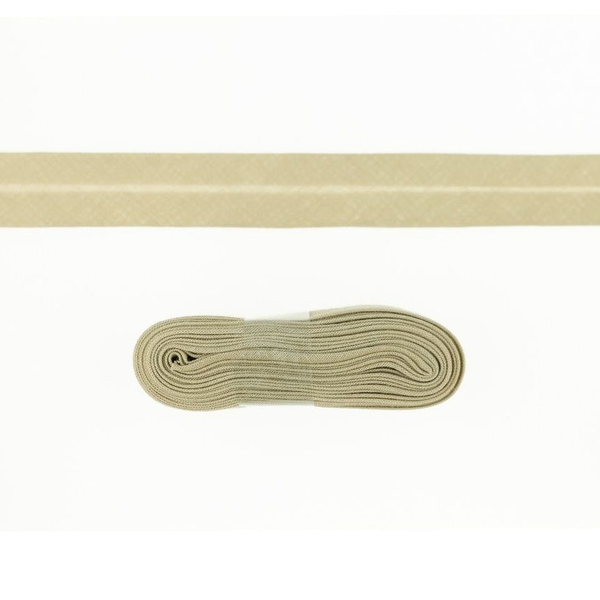Schrägband/Einfassband Baumwolle gefalzt 20 mm x 3 m Coupon - uni