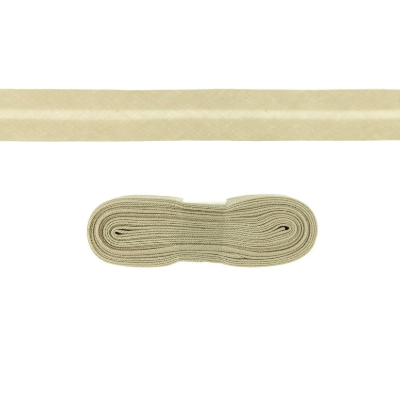 Schrägband/Einfassband Baumwolle gefalzt 20 mm x 3 m Coupon - uni