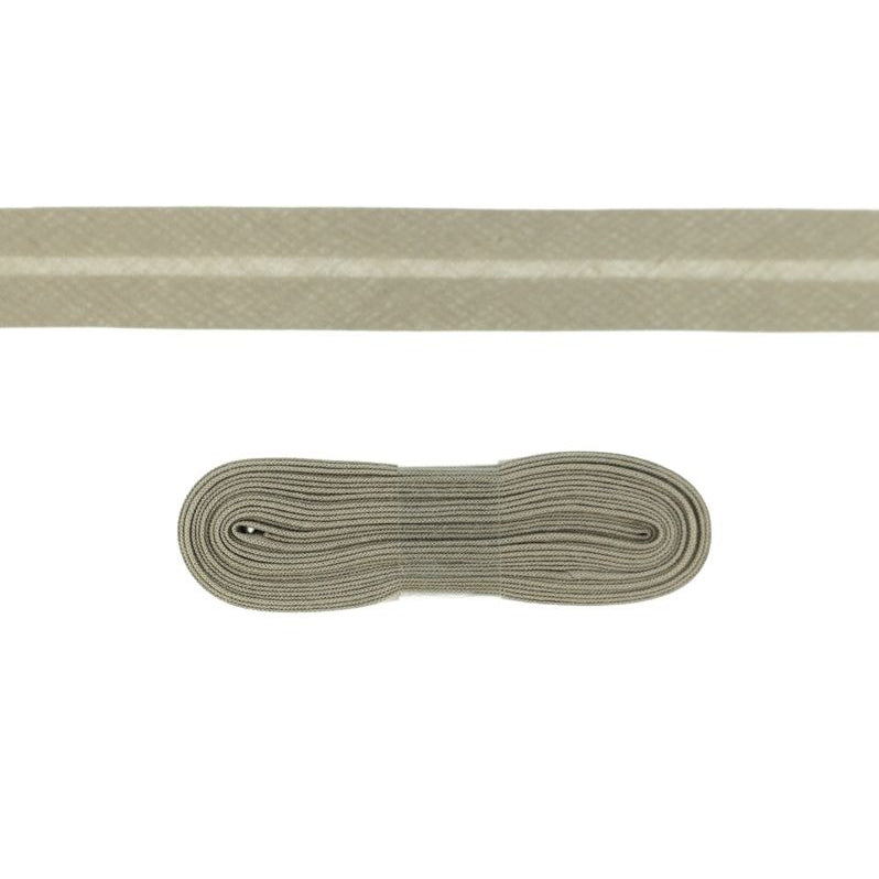 Schrägband/Einfassband Baumwolle gefalzt 20 mm x 3 m Coupon - uni