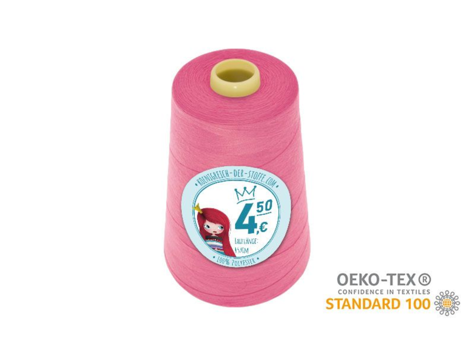 🧵  Overlock Nähgarn - 4570 m - Orange • Rosa • Beige