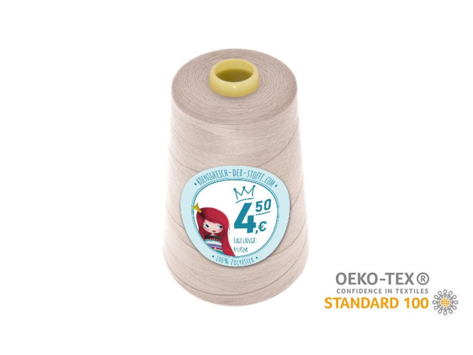 🧵  Overlock Nähgarn - 4570 m - Orange • Rosa • Beige