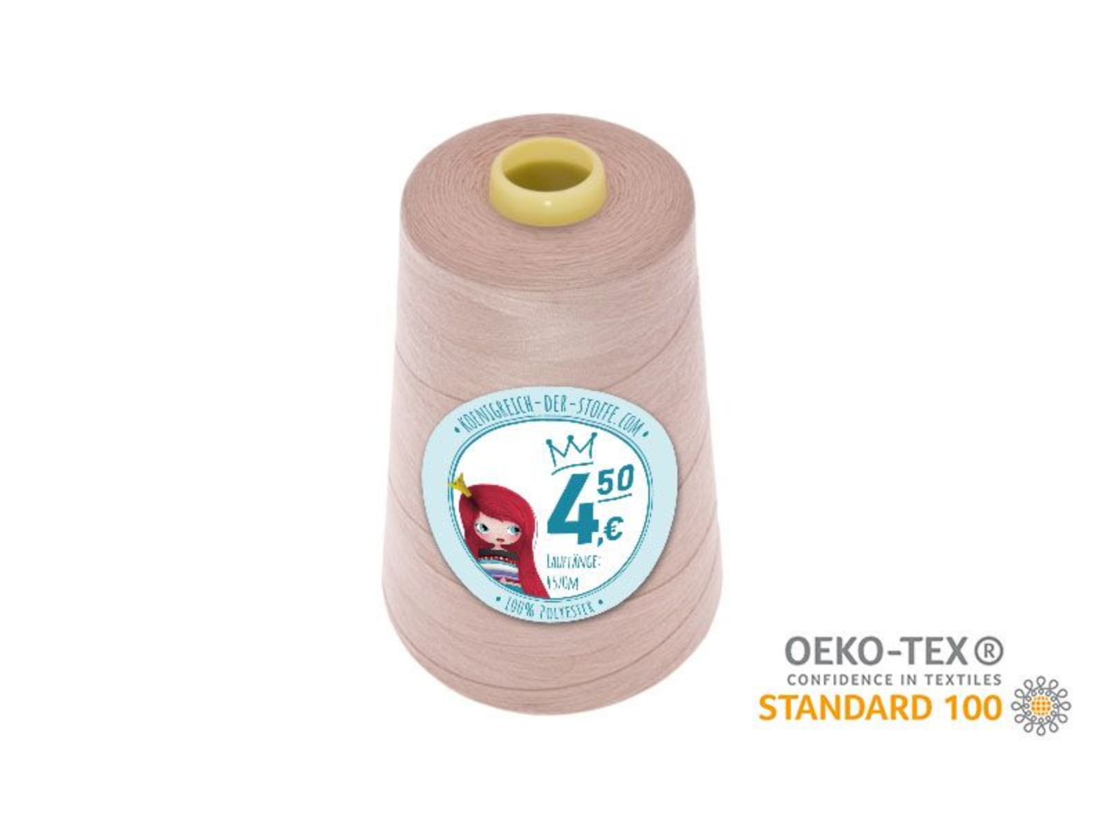 🧵  Overlock Nähgarn - 4570 m - Orange • Rosa • Beige