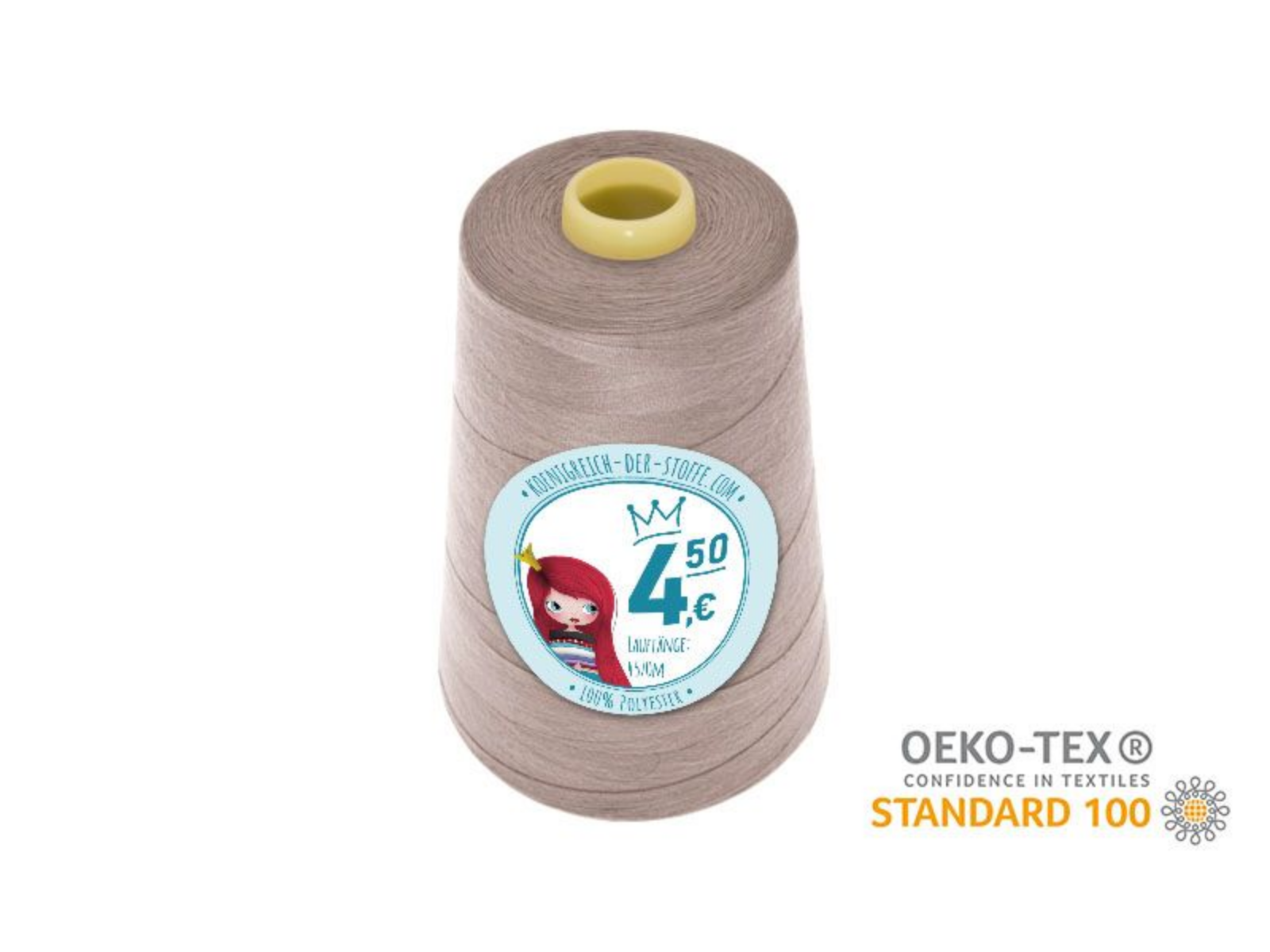🧵  Overlock Nähgarn - 4570 m - Beige • Taupe • Braun • Altrosa