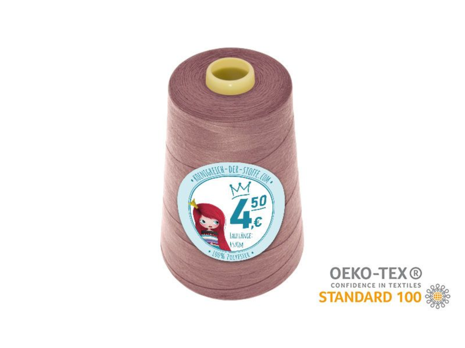 🧵  Overlock Nähgarn - 4570 m - Beige • Taupe • Braun • Altrosa