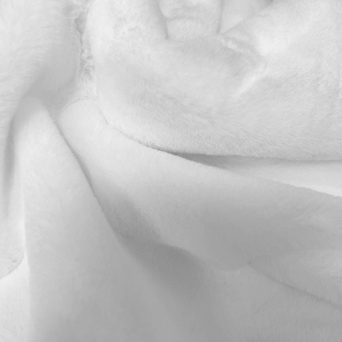 Plüschfell Fleece Stoff- uni