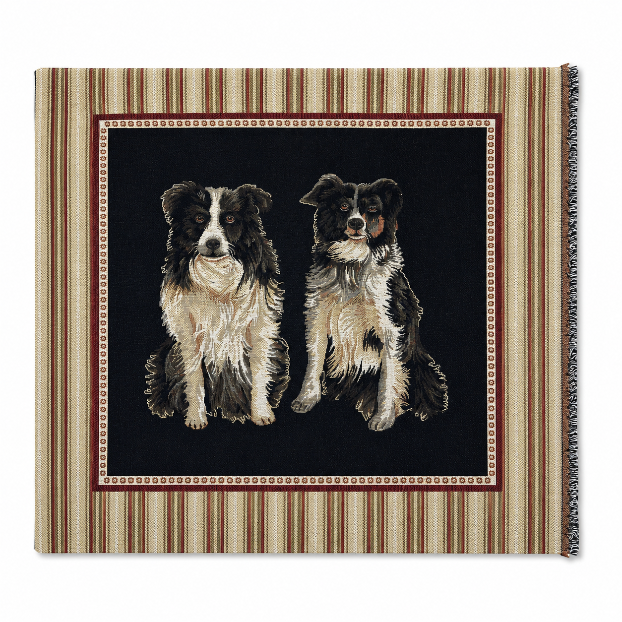 Jacquard Gobelin Dekostoff PANEL ca. 48 cm x 48 cm - Border Collie