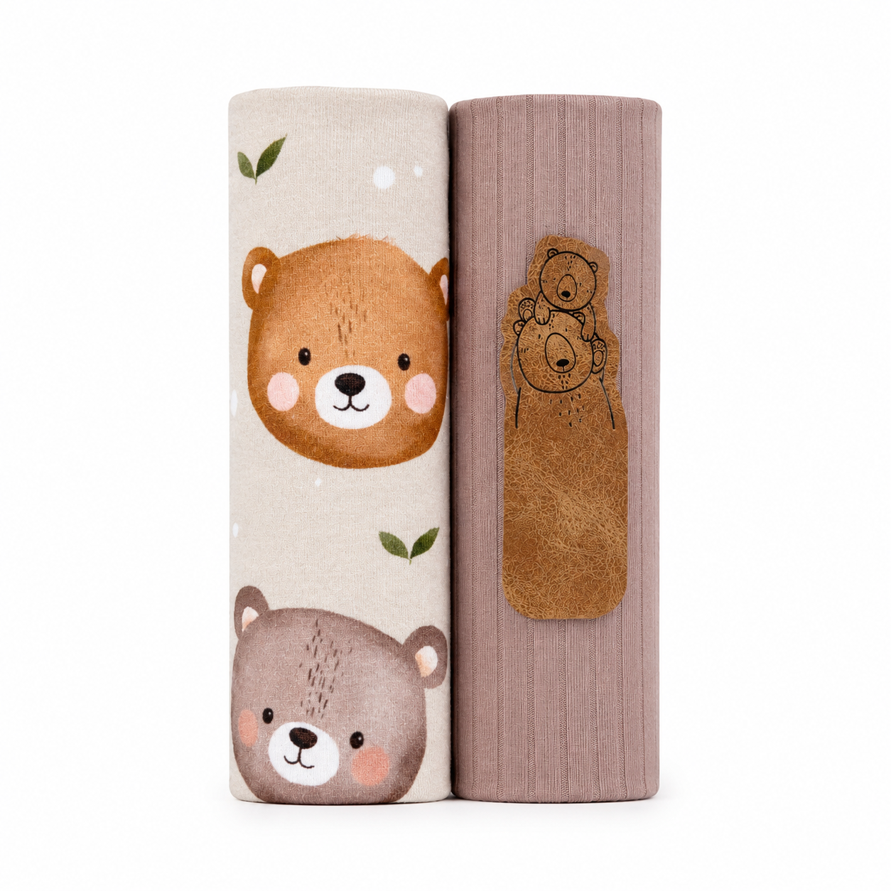 Jersey Stoffpaket + Label - Teddybären - beige