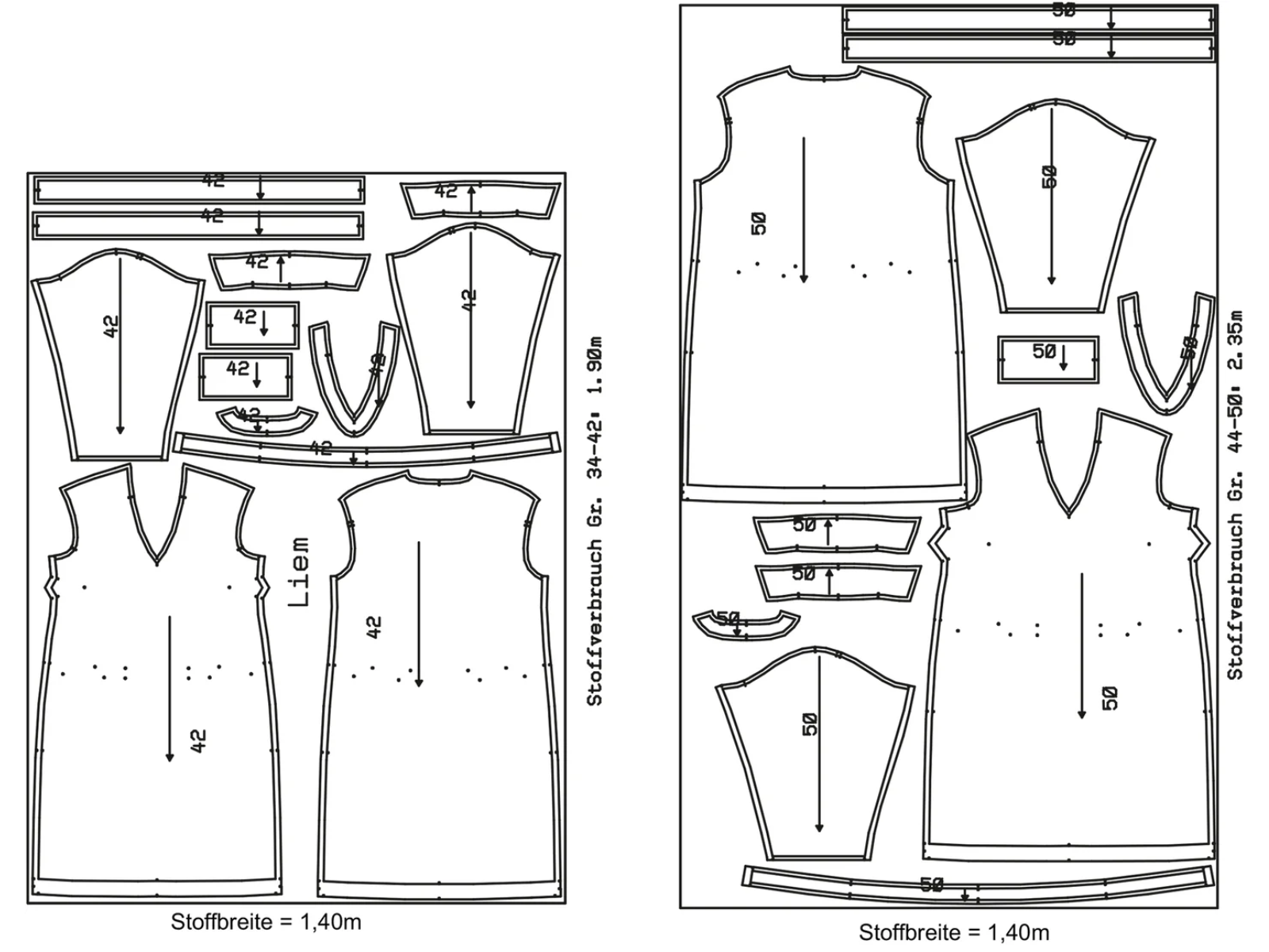 Papierschnittmuster Jerseykleid Liem