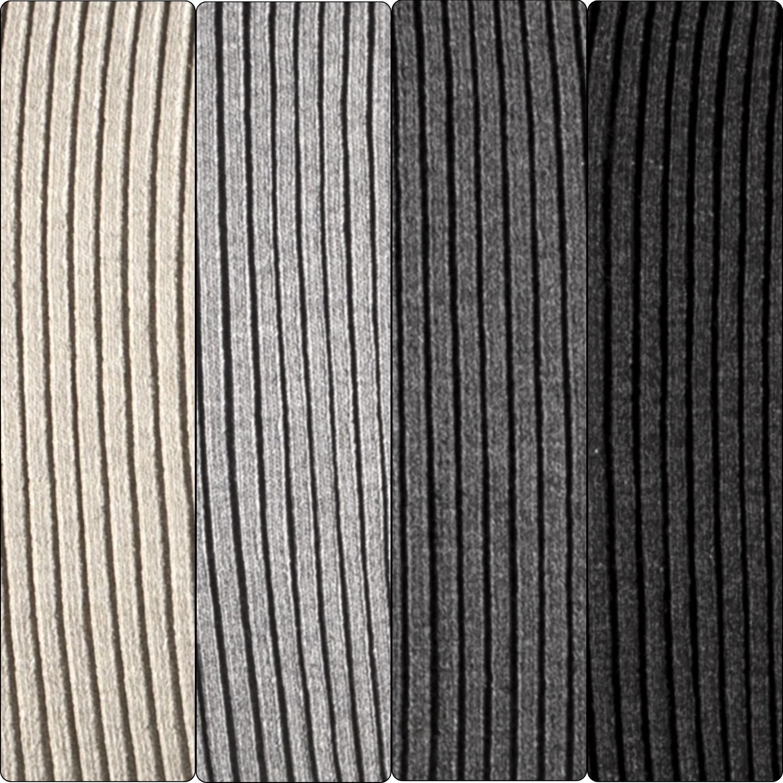 Grobes Ribbündchen Stoff im Schlauch - Meliert