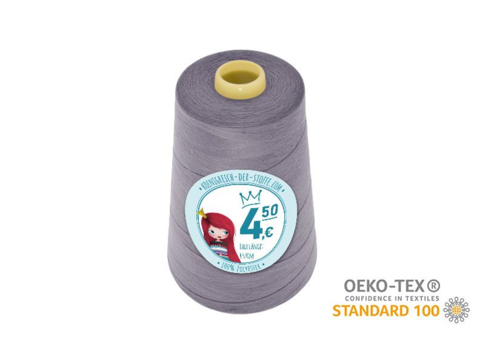 🧵  Overlock Nähgarn - 4570 m - Grau • Blau • Violett • Lila