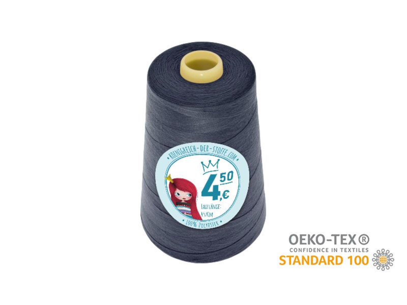 🧵  Overlock Nähgarn - 4570 m - Grau • Anthrazit • Schwarzgrau