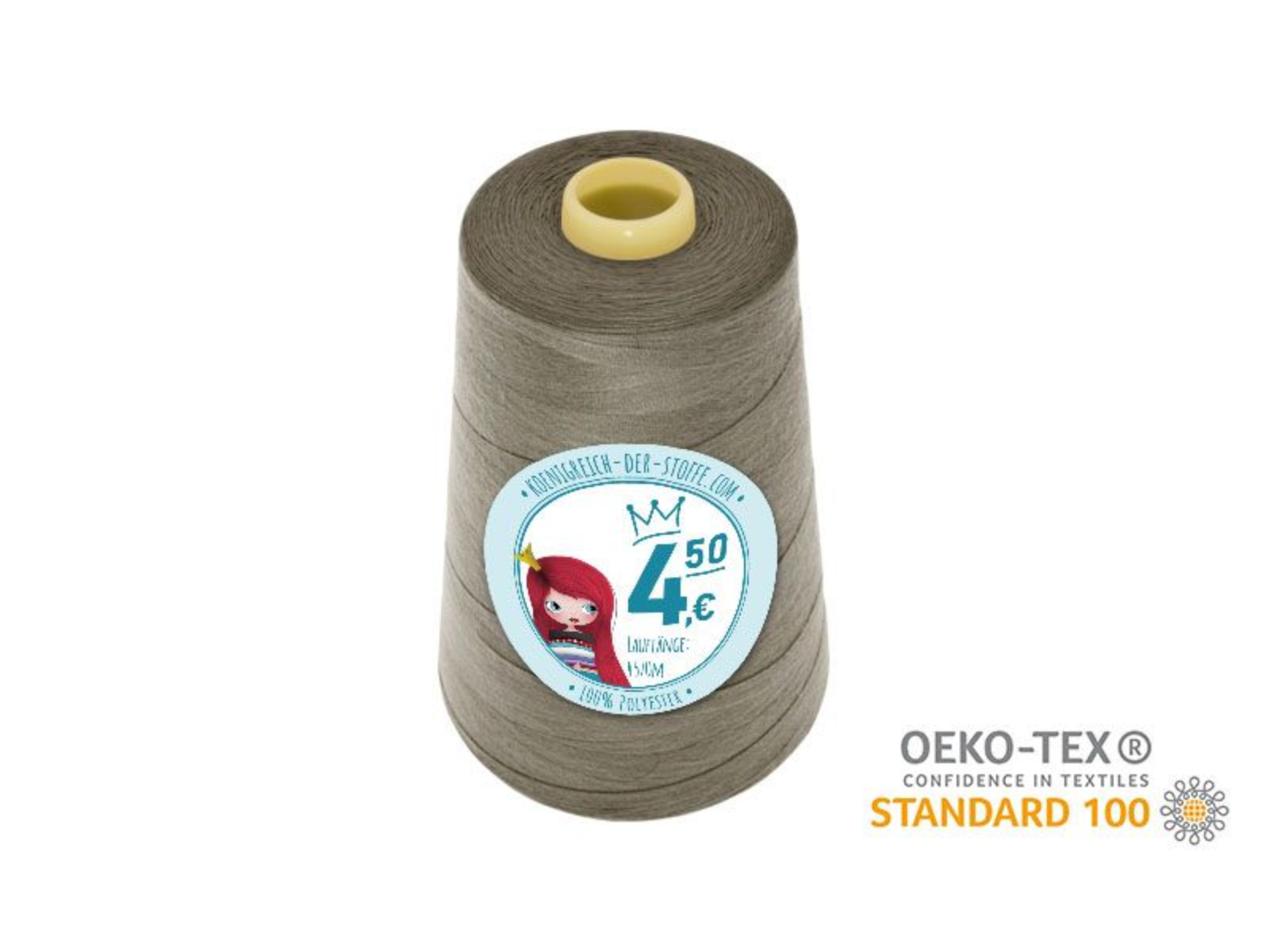 🧵  Overlock Nähgarn - 4570 m - Braun • Grau • Grün