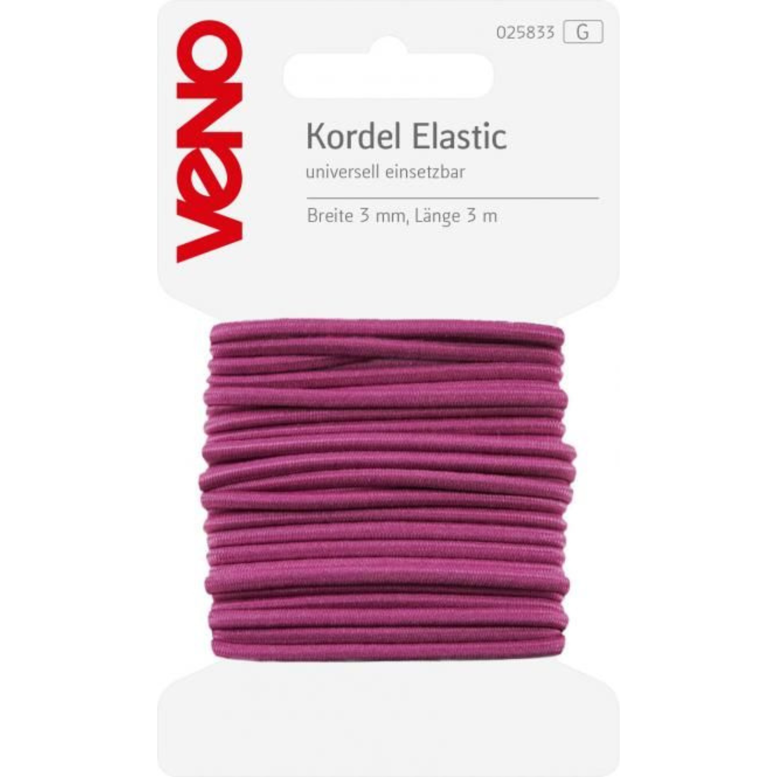 Elastic Kordel SB 3mm x 3m Coupon