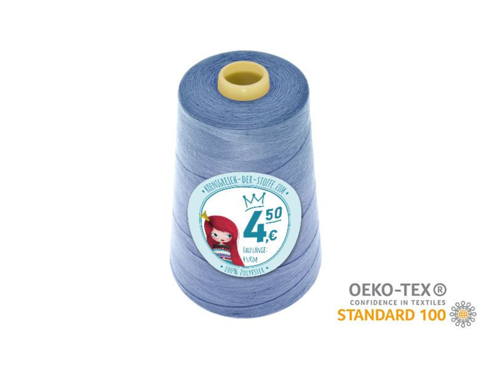 🧵  Overlock Nähgarn - 4570 m - Hellblau • Blau • Violett • Türkis • Lila