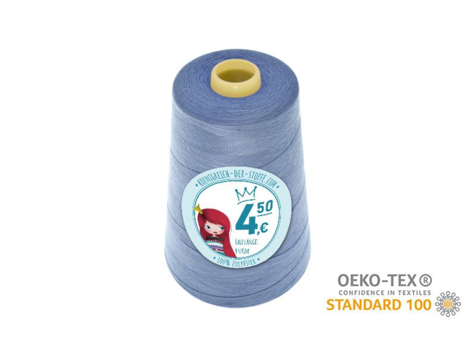 🧵  Overlock Nähgarn - 4570 m - Hellblau • Blau • Violett • Türkis • Lila