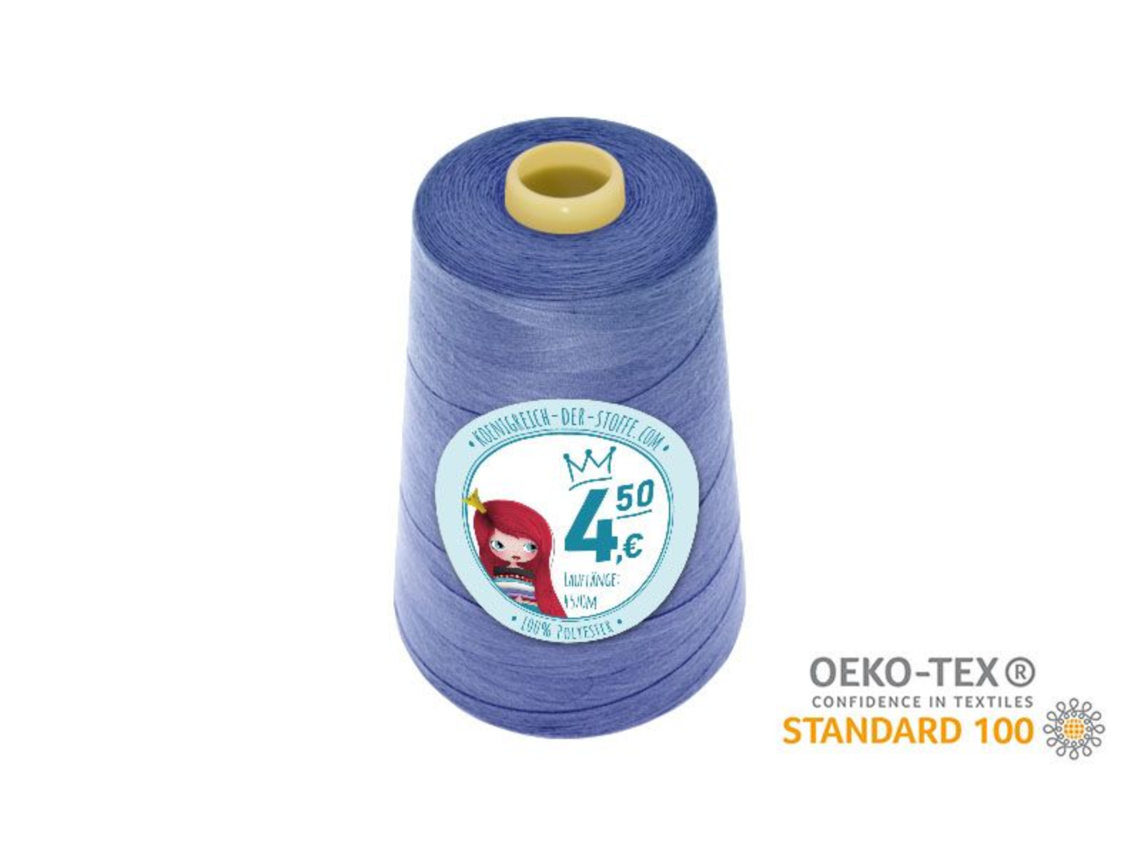 🧵  Overlock Nähgarn - 4570 m - Hellblau • Blau • Violett • Türkis • Lila