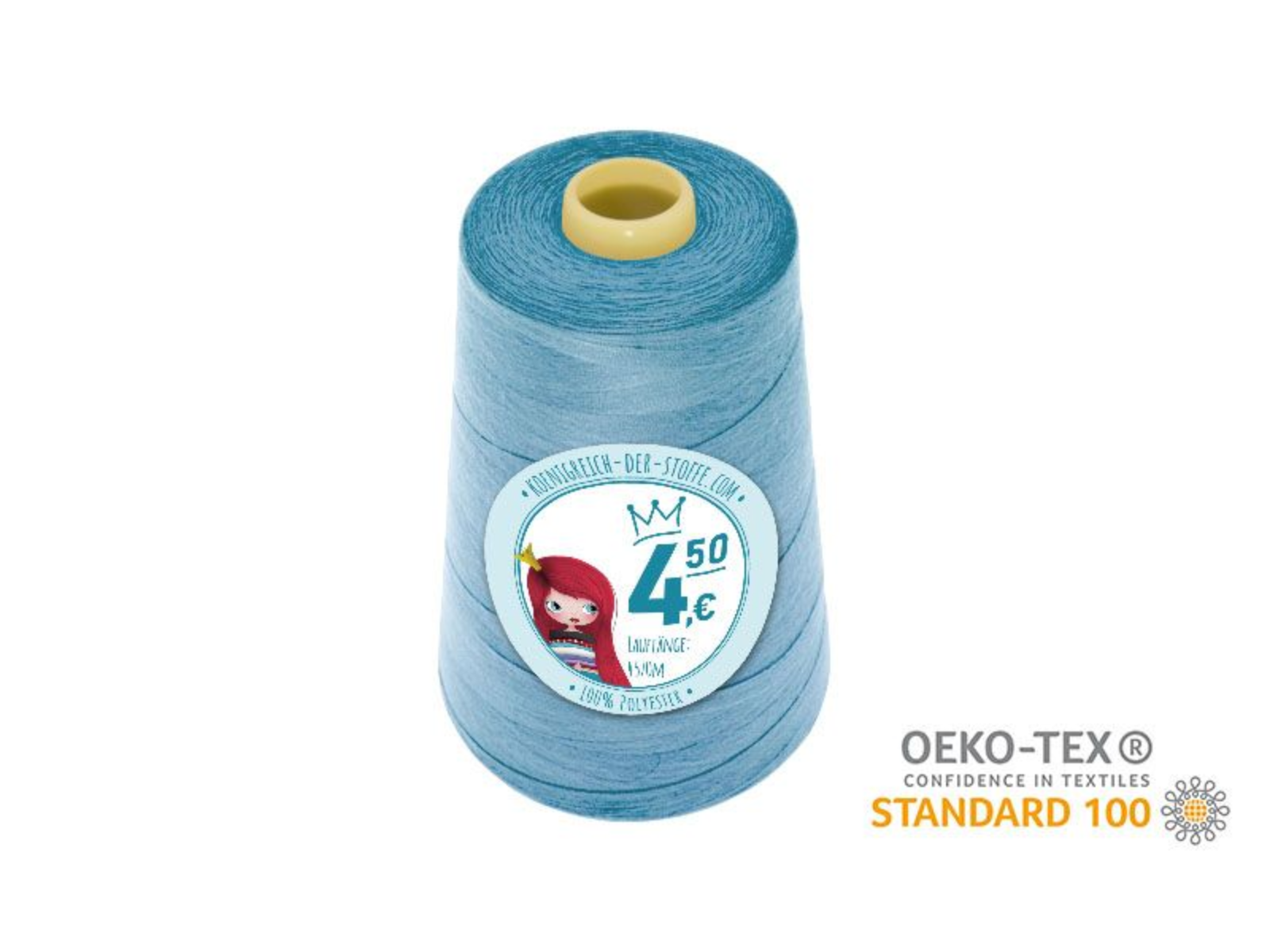 🧵  Overlock Nähgarn - 4570 m - Hellblau • Blau • Dunkelblau