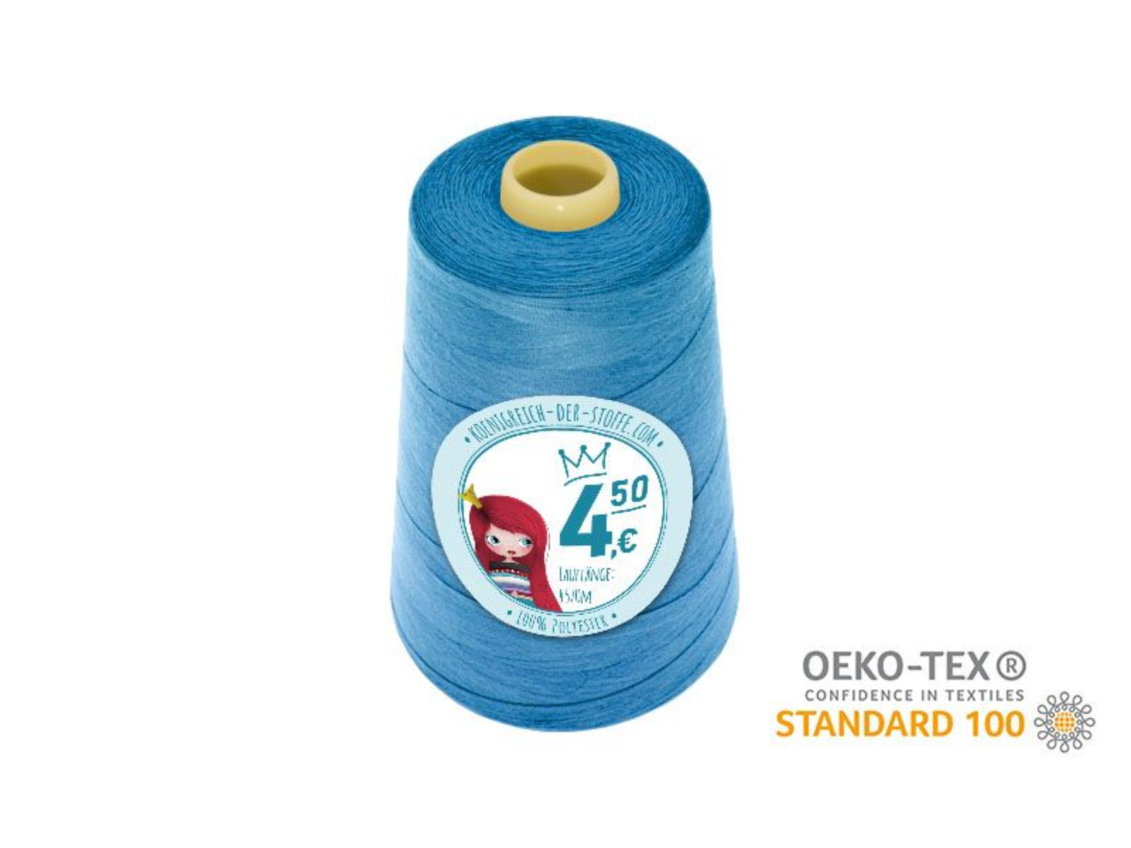 🧵  Overlock Nähgarn - 4570 m - Hellblau • Blau • Dunkelblau