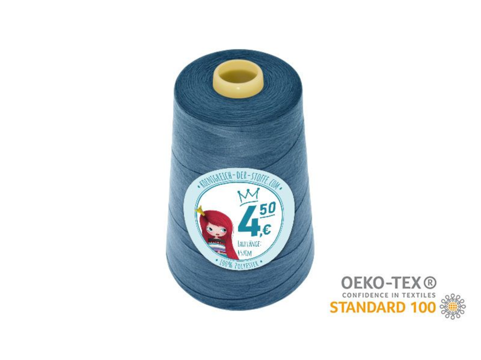 🧵  Overlock Nähgarn - 4570 m - Hellblau • Blau • Dunkelblau