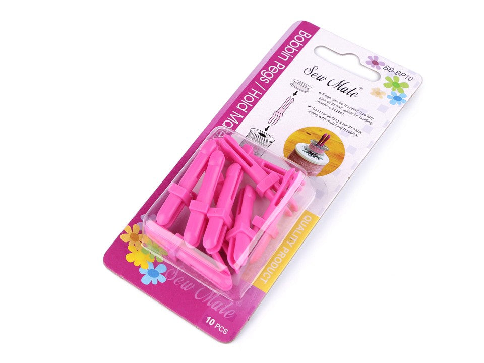 Kunststoffspulenhalter 10 Stück - pink