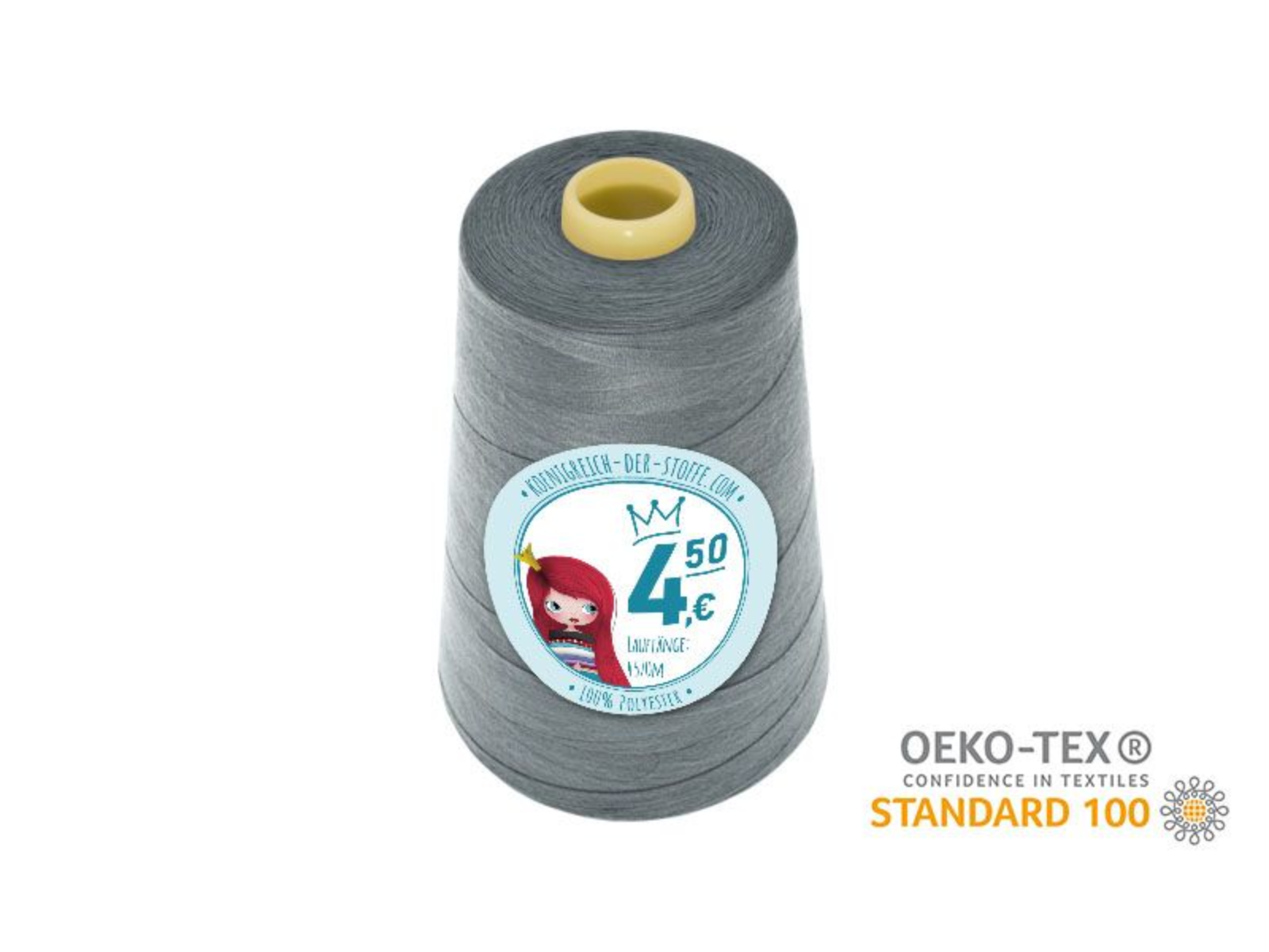 🧵  Overlock Nähgarn - 4570 m - Beige • Grau • Oliv • Braun