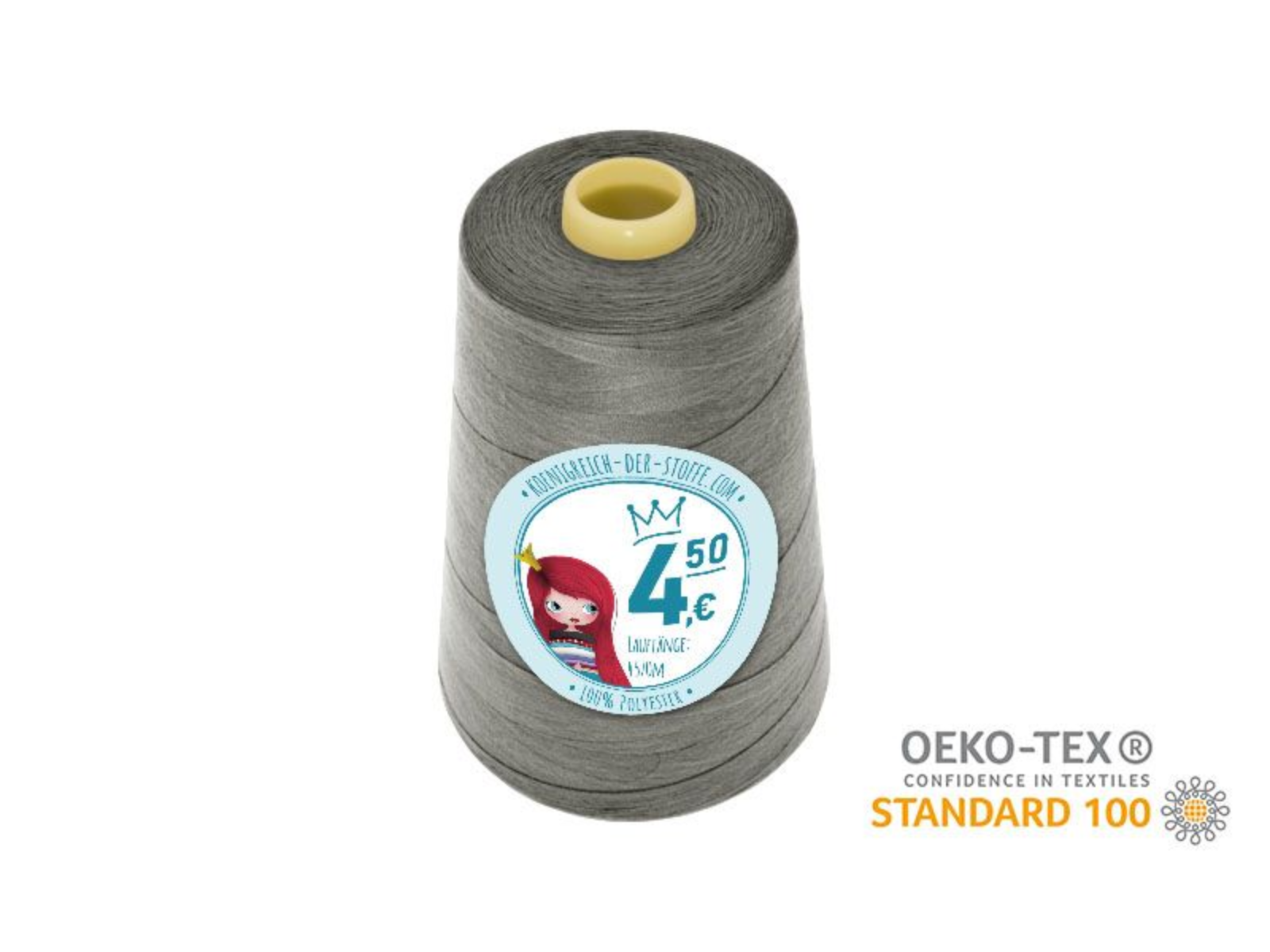 🧵  Overlock Nähgarn - 4570 m - Beige • Grau • Oliv • Braun