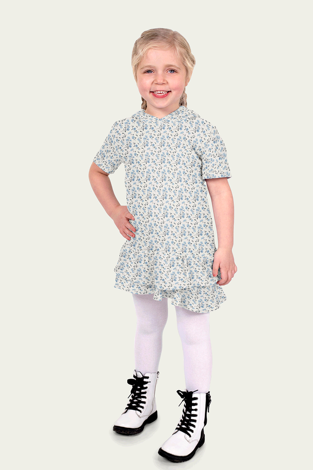 Musselin Double Gauze Digitaldruck - Blühende Zweige - wollweiß