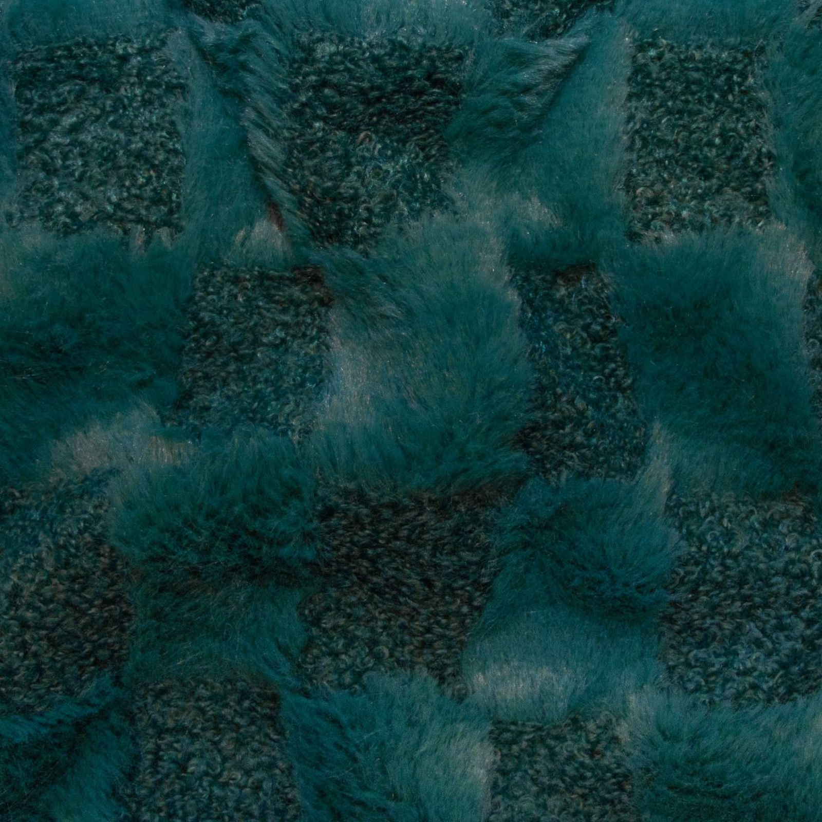 Fellimitat Bouclé Stoff - Karomuster