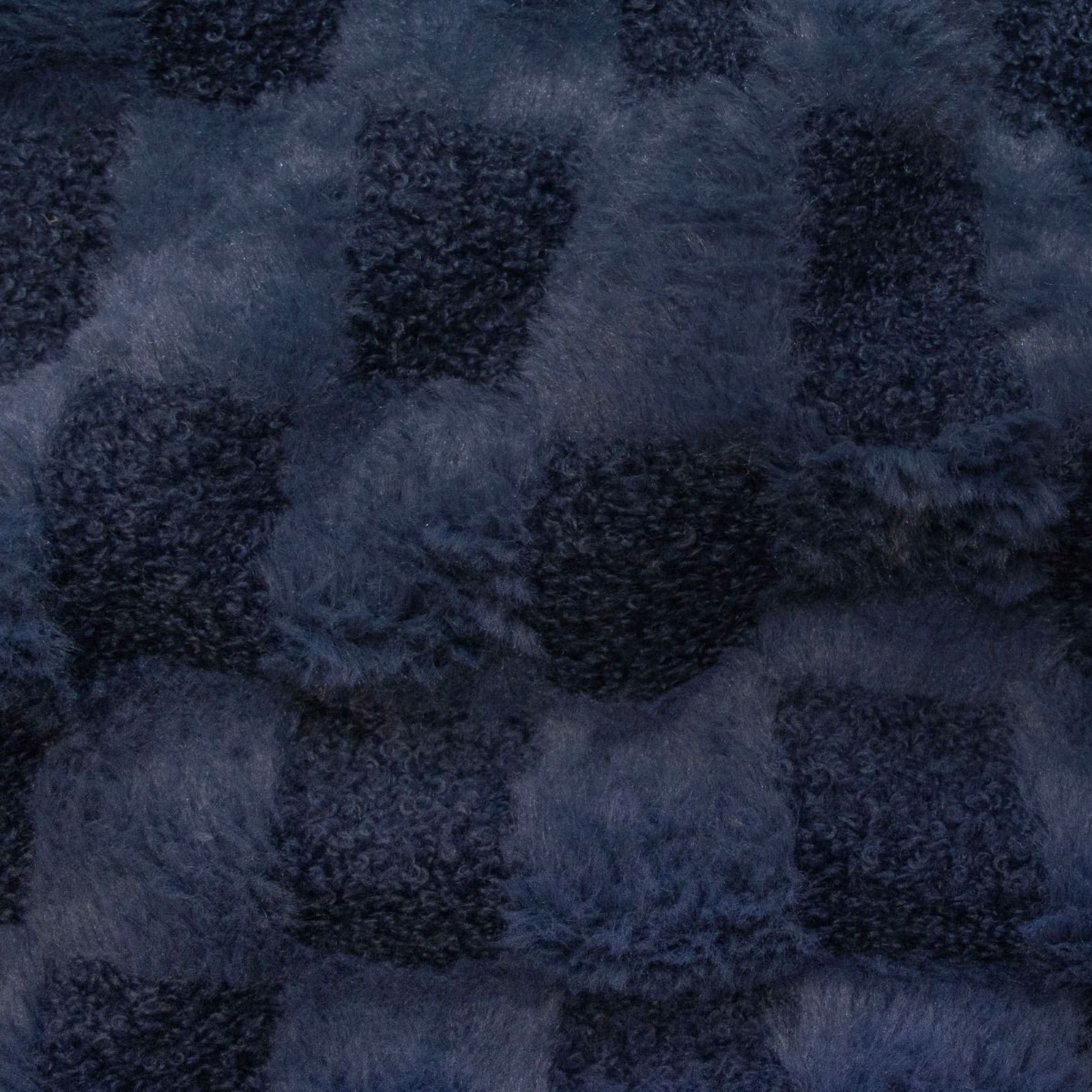 Fellimitat Bouclé Stoff - Karomuster