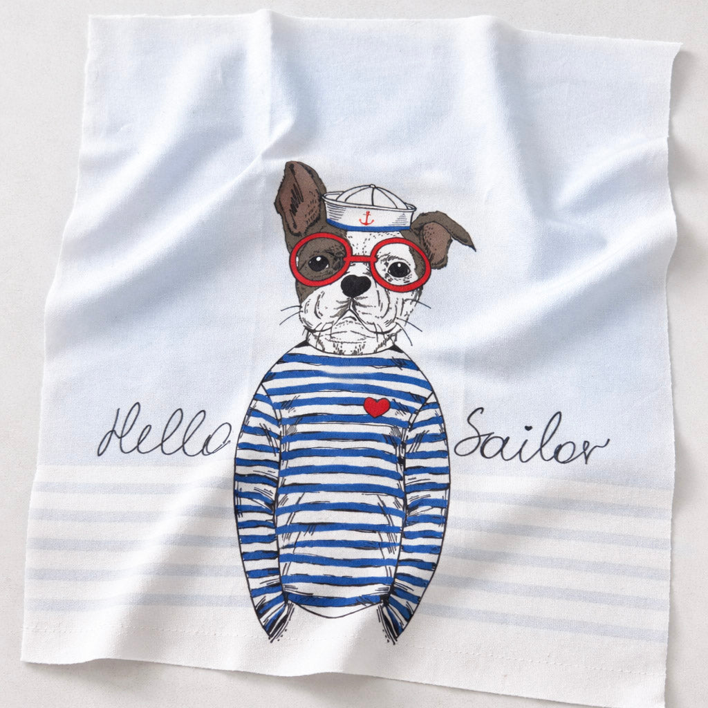 Sweat French Terry PANEL ca 30 cm  x 35 cm - Französische Bulldogge