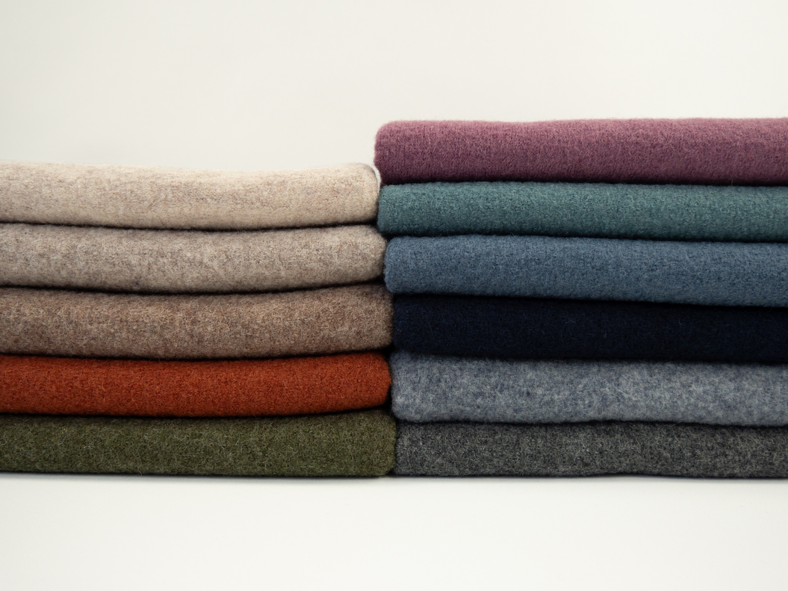 Wollfleece Stoff Nena - uni