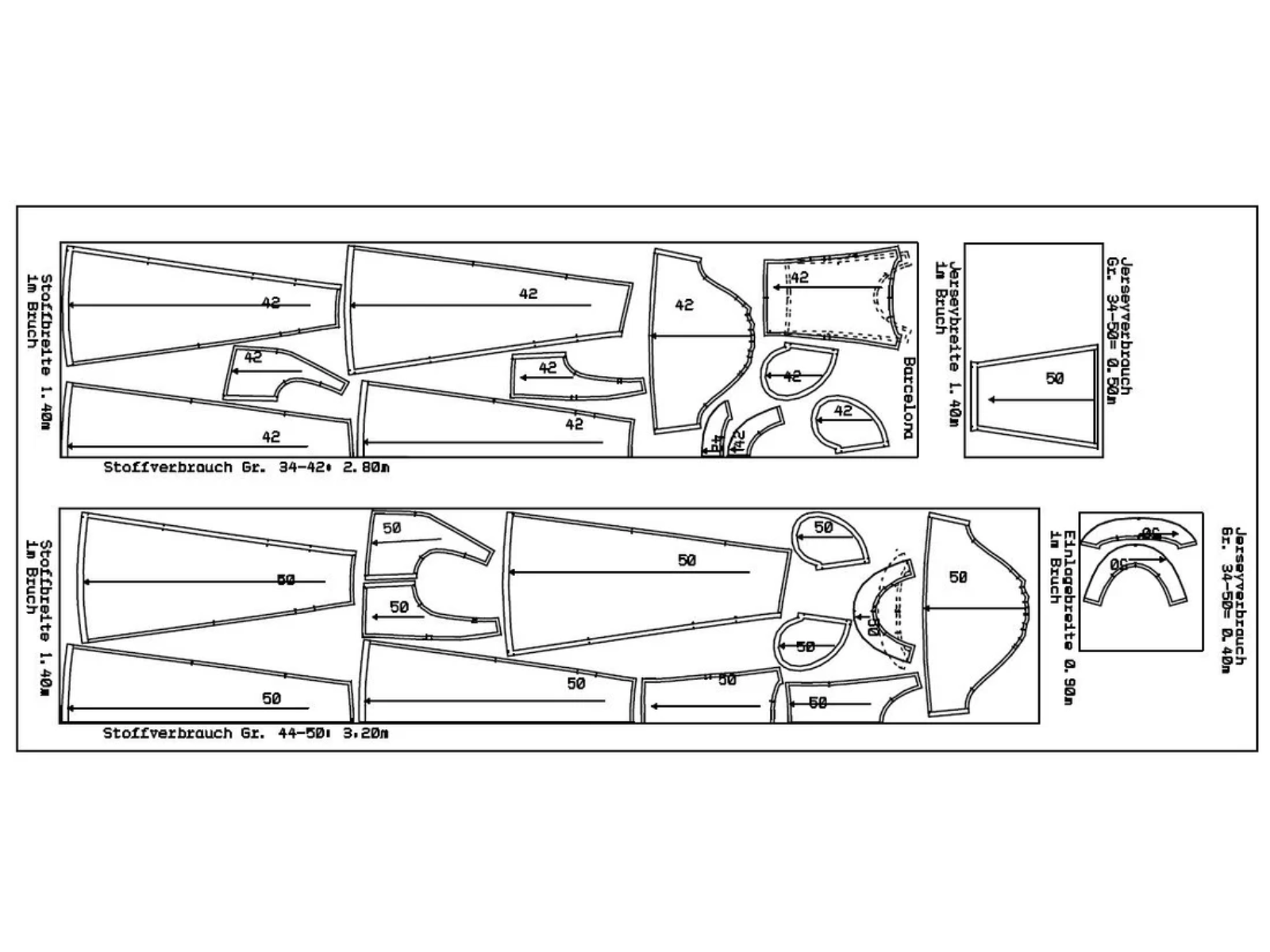 Papierschnittmuster Premium Kleid Barcelona