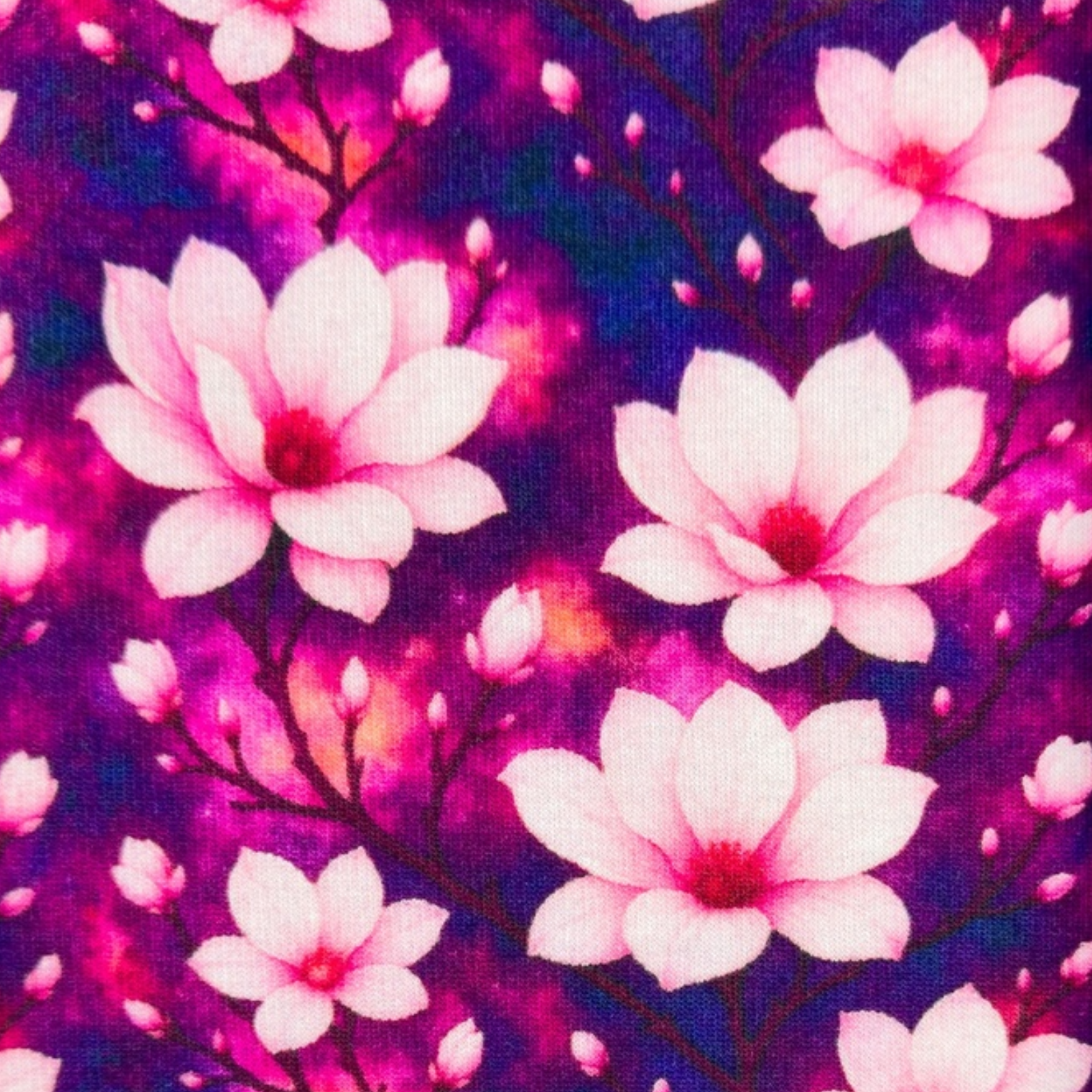 🌸 Alpenfleece Stoff - Blumen