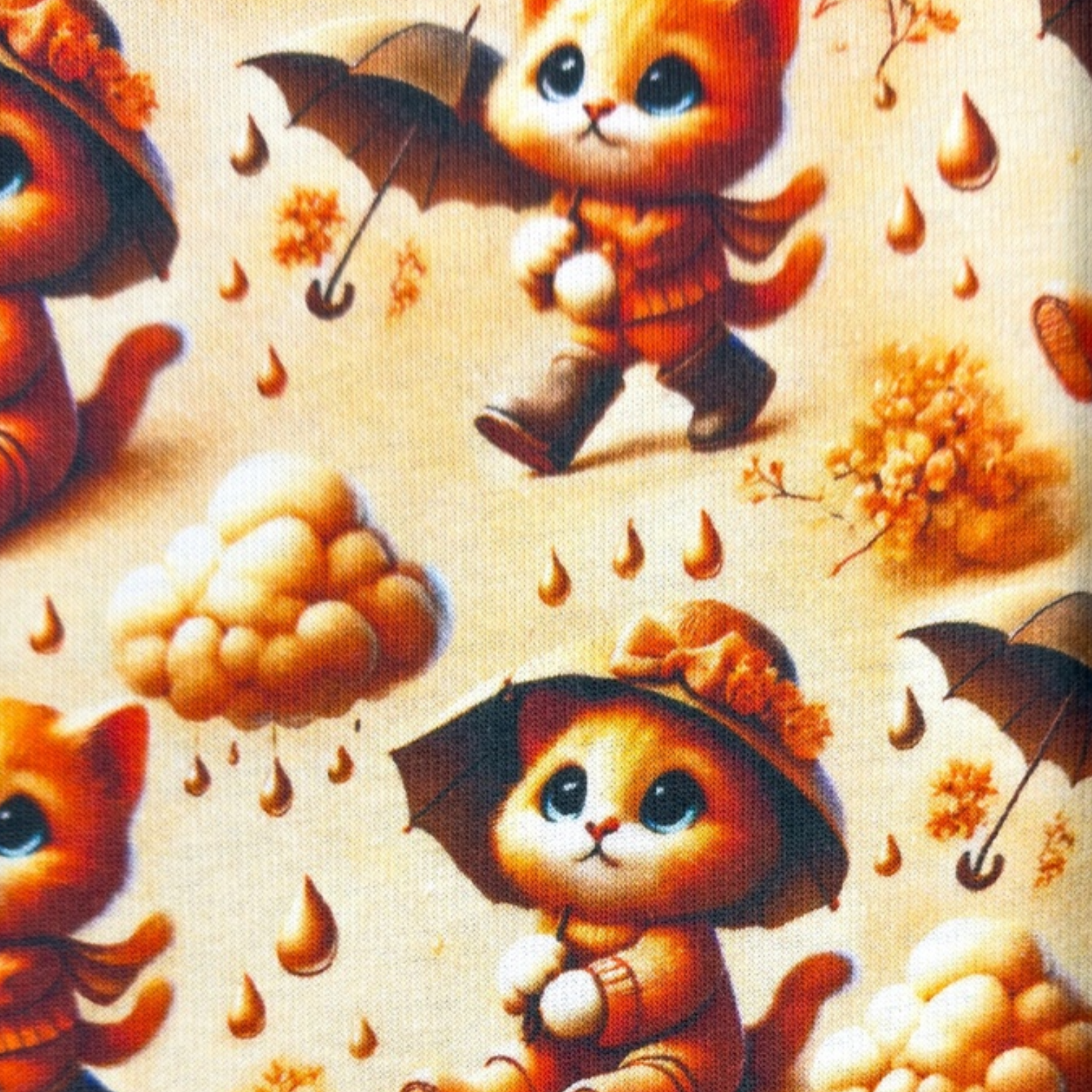 🐱 Alpenfleece Stoff - Kätzchen