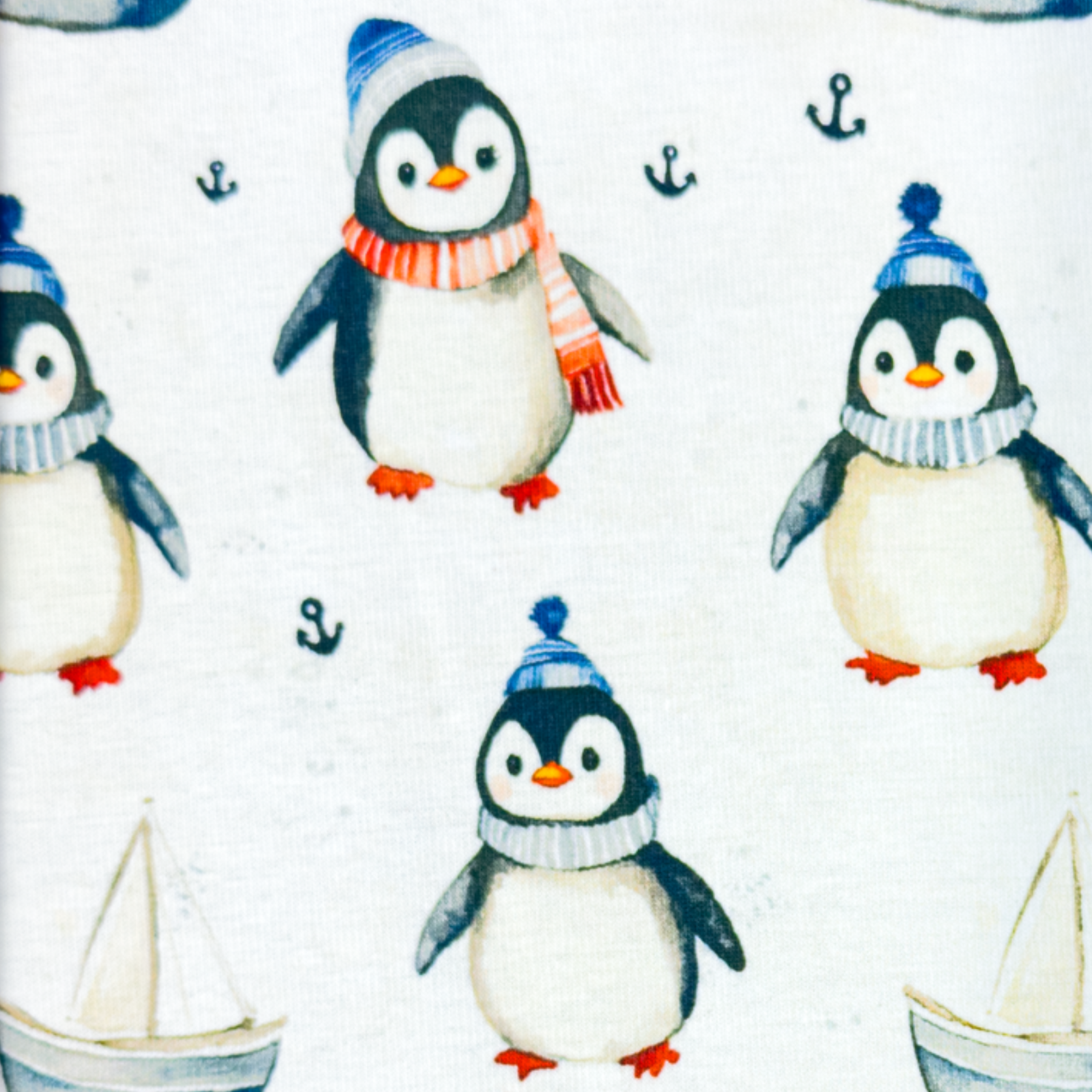 🐧 Alpenfleece Stoff - Pinguine