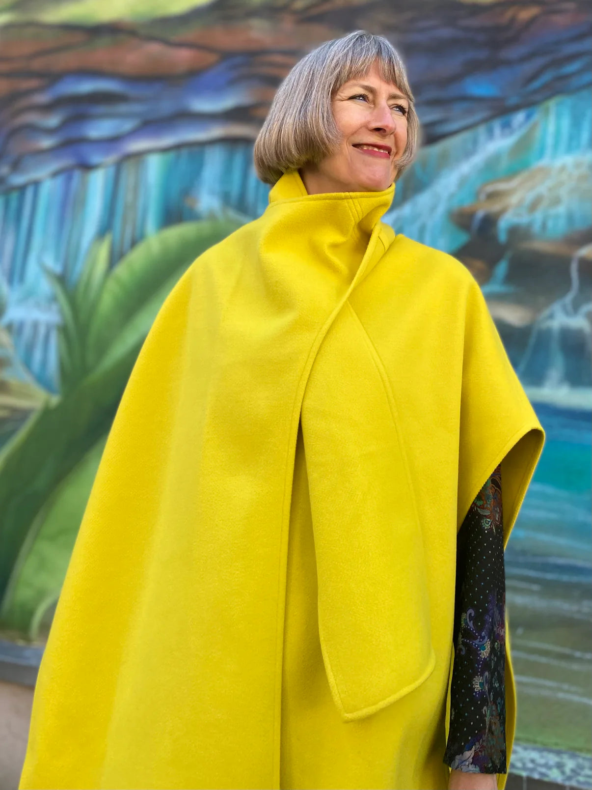 Papierschnittmuster Cape Brixen