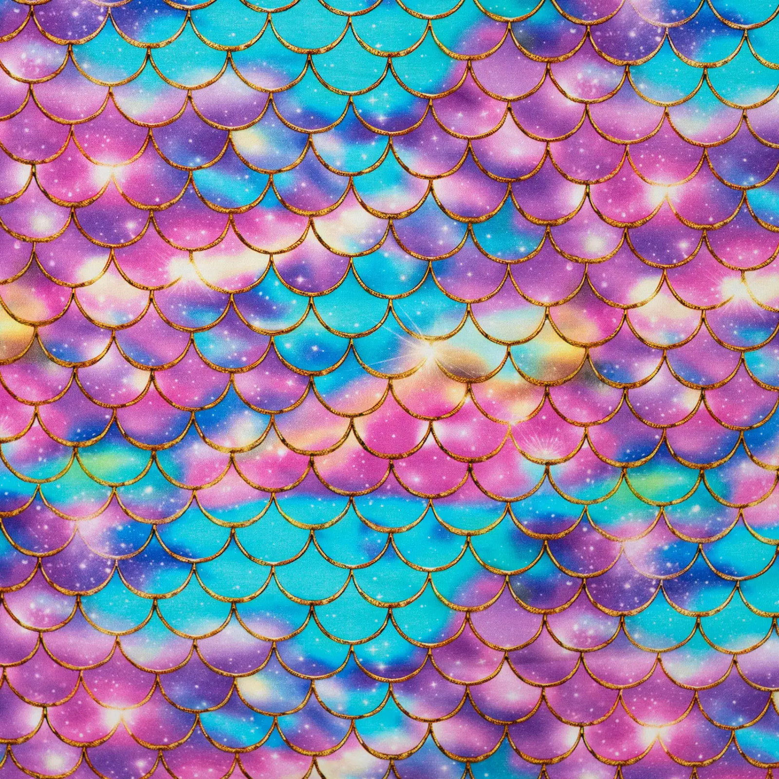 🧜🏼‍♀️ Baumwolle Jersey Stoff - Meerjungfrauenschuppen