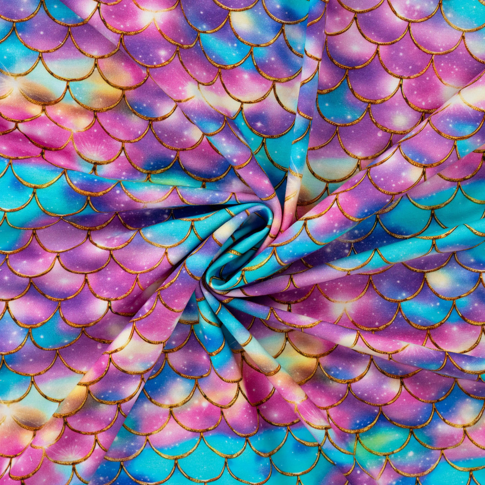 🧜🏼‍♀️ Baumwolle Jersey Stoff - Meerjungfrauenschuppen