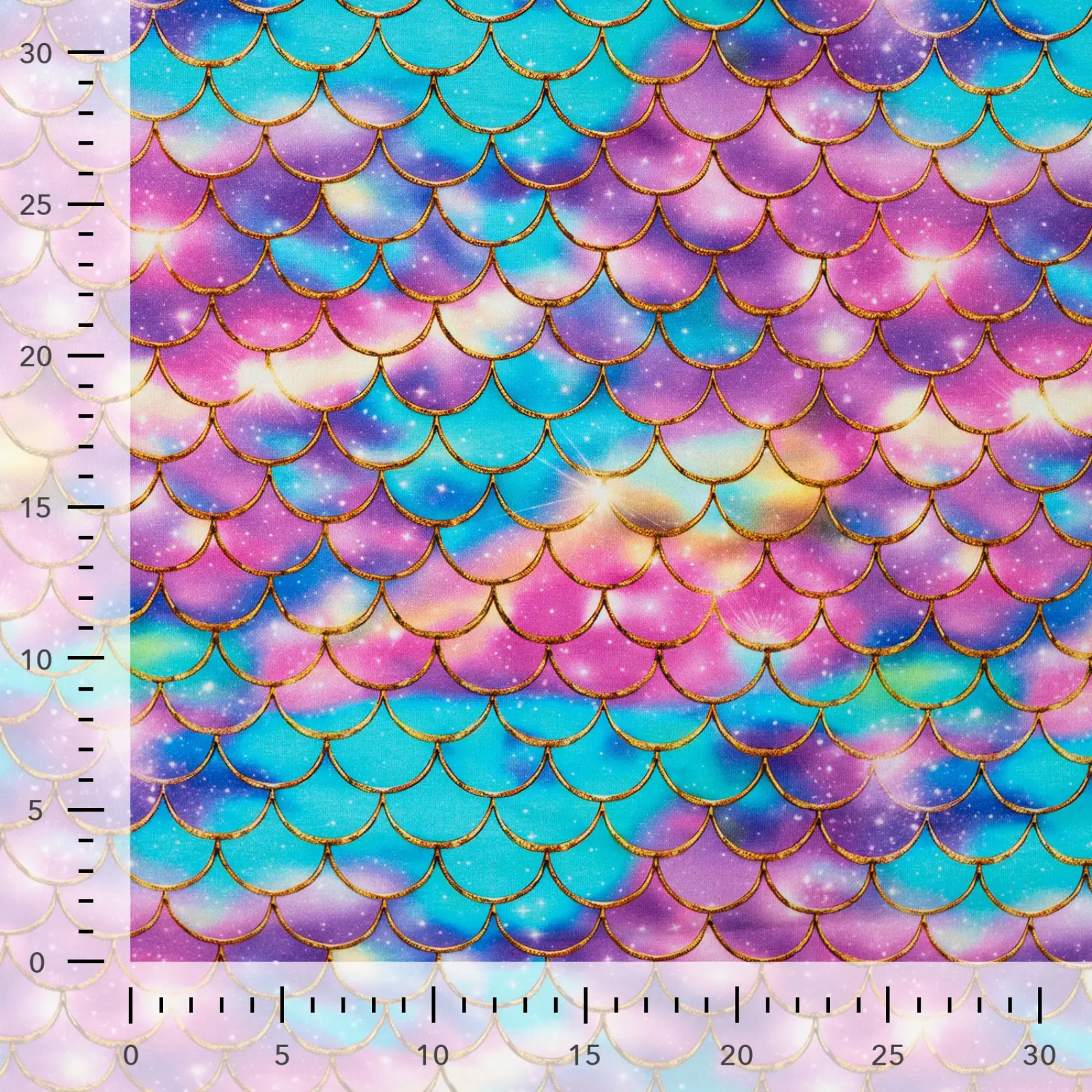 🧜🏼‍♀️ Baumwolle Jersey Stoff - Meerjungfrauenschuppen