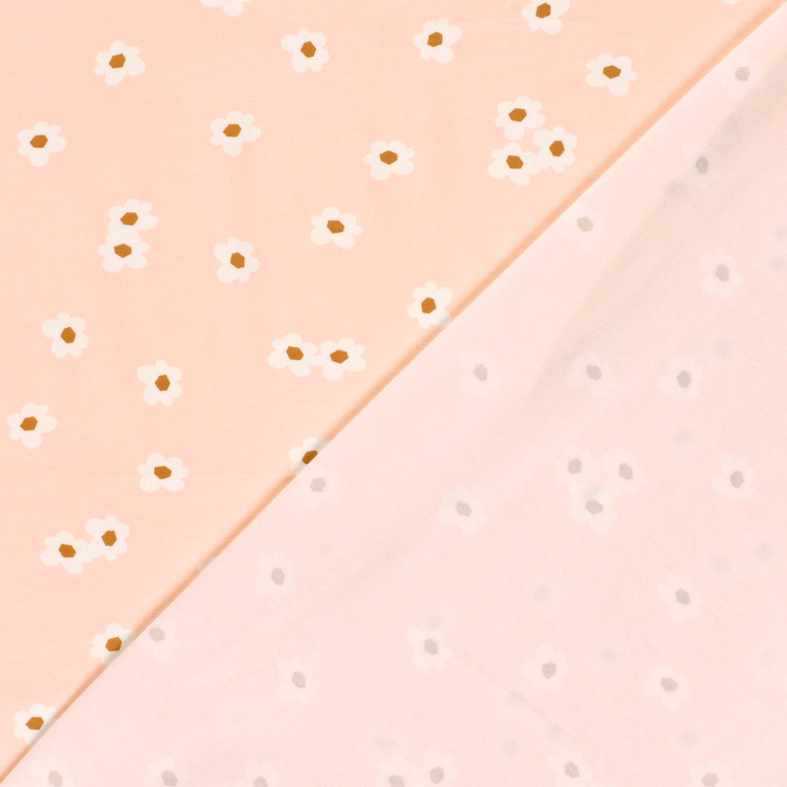 🌼Baumwolle Jersey Stoff Digitaldruck - Blümchen - Rosa