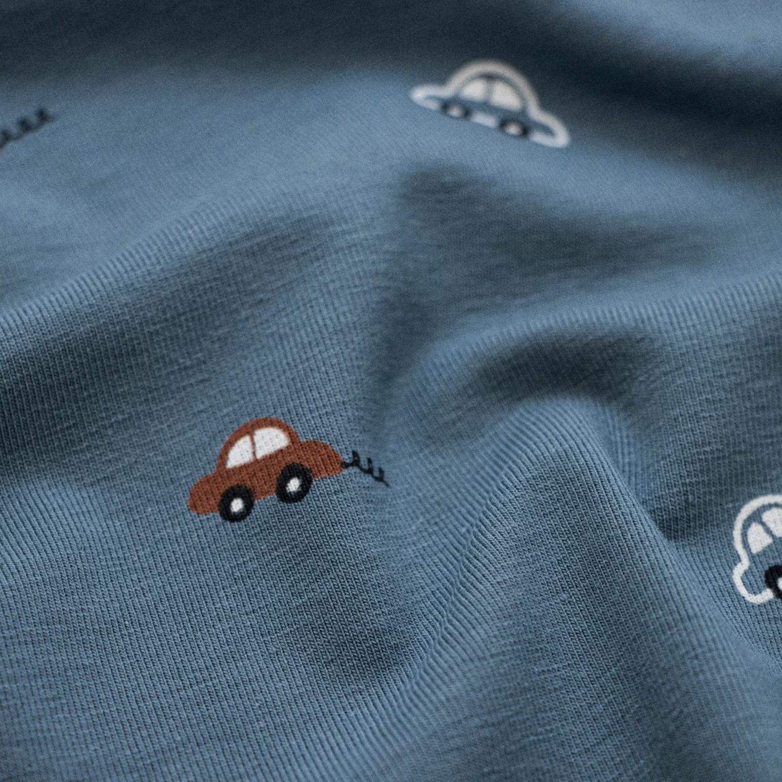 🚗 Baumwolle Jersey Stoff Digitaldruck - Autos