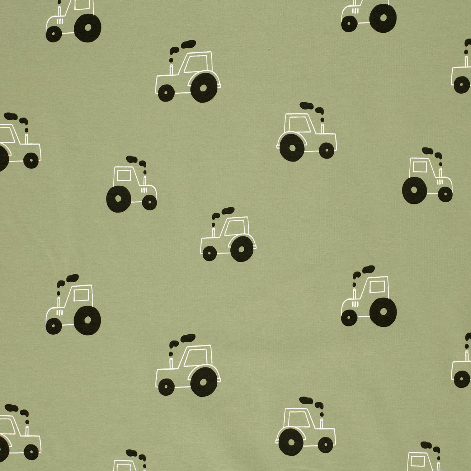 Baumwolle_Jersey_Digitaldruck_-_Traktoren_-_olivgrn