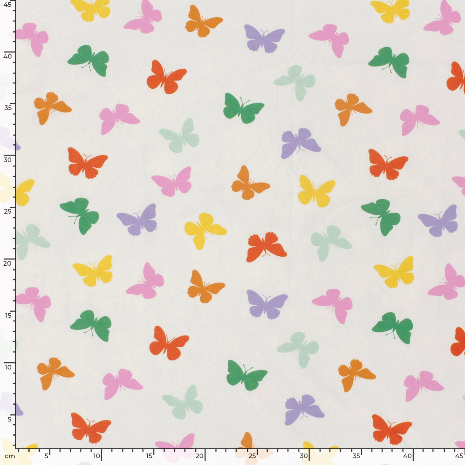 🦋Baumwolle Jersey Stoff Digitaldruck - bunte Schmetterlinge